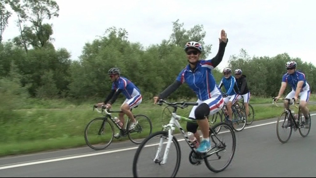 Erika Barkolová na bicykli